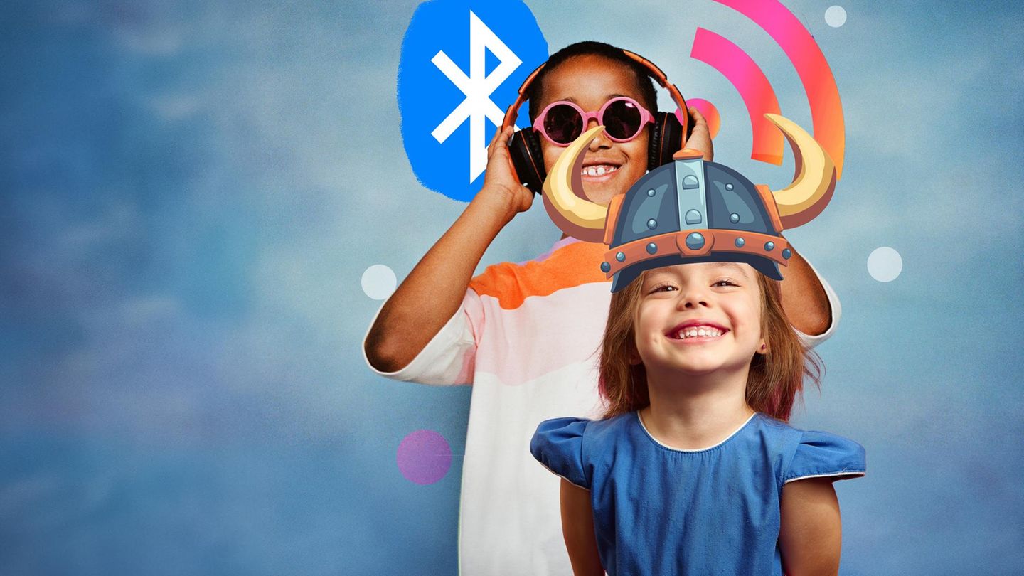 Eine Montage mit Kindern zum Thema Bluetooth