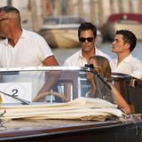 Tom Brady und Orlando Bloom im Wassertaxi