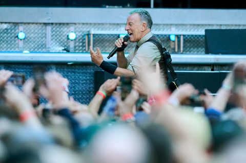 Bruce Springsteen während seiner Europatournee – letzter Auftritt in Deutschland in Gelsenkirchen