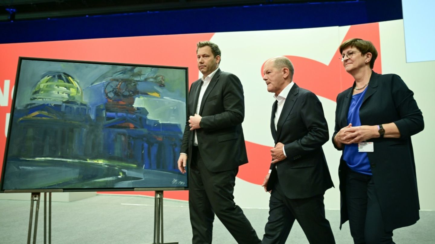 Klingbeil, Scholz und Esken (von links)