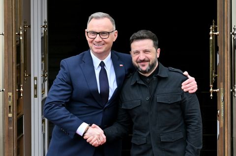 Präsidenten Duda (l.) und Selenskyj
