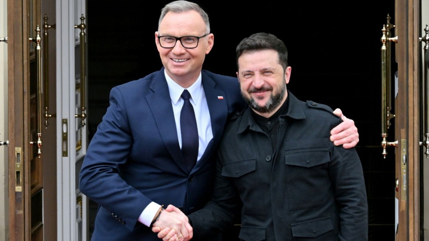 Präsidenten Duda (l.) und Selenskyj