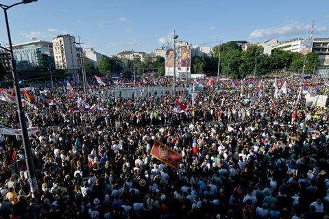 Demonstration in Belgrad