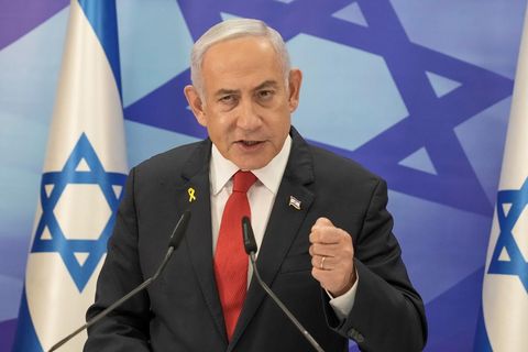 Israels Ministerpräsident Benjamin Netanjahu bei einer Pressekonferenz in Jerusalem