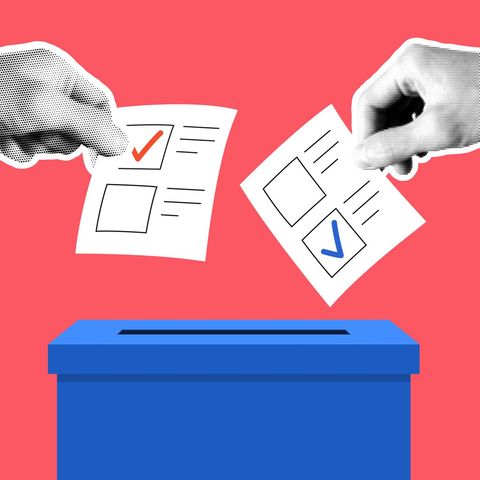 Surveys: The picture shows symbolically election decisions