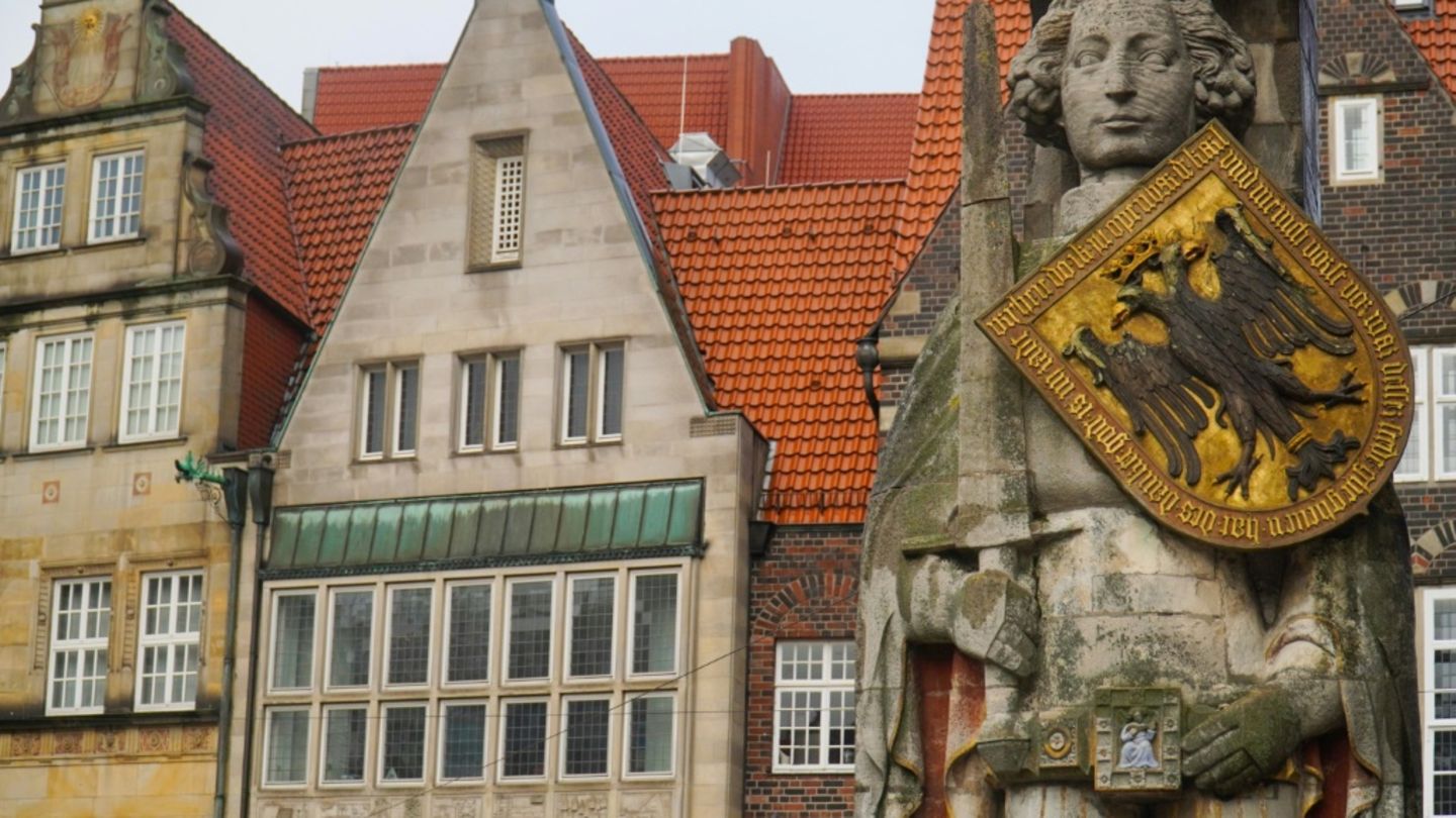 Marktplatz mit Roland in Bremen