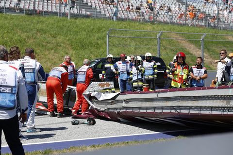Das Metallbanner krachte zwischen den Formel-1-Rennen auf den Red-Bull-Ring in Spielberg