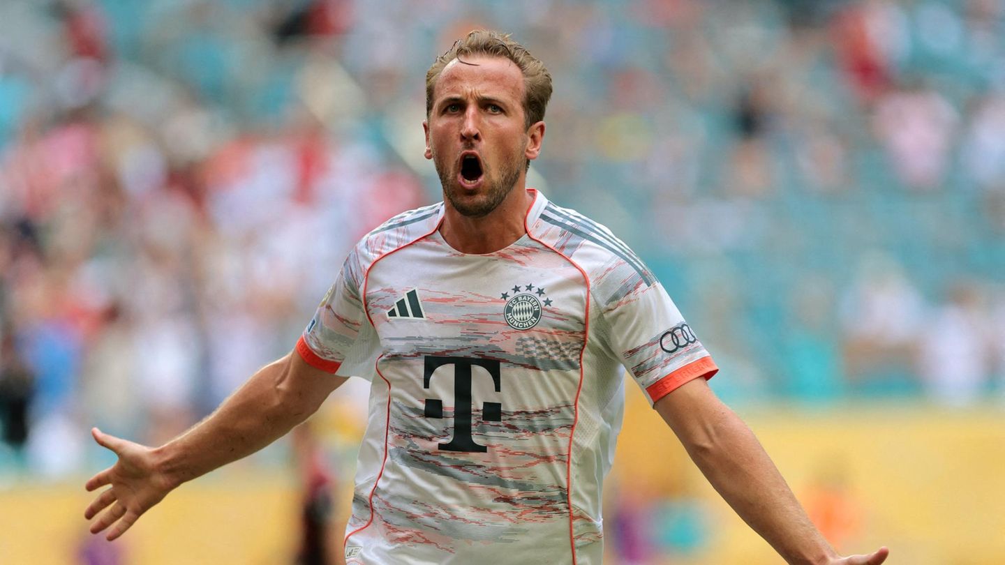 Harry Kane jubelt bei Spiel gegen Flamengo bei Klub-WM