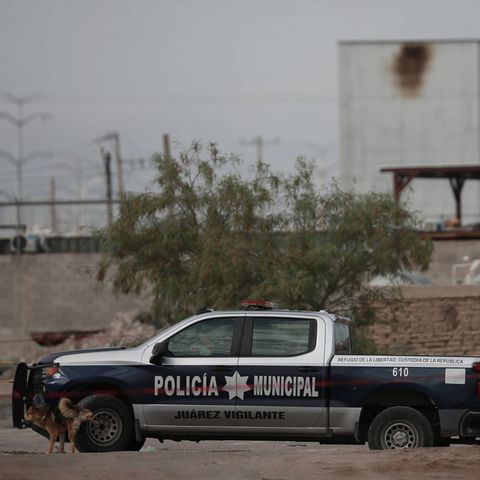 Vor Krematorium in Mexiko steht ein Polizeiauto