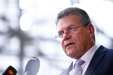 EU-Handelskommissar Sefcovic im Mai 2025 in Brüssel