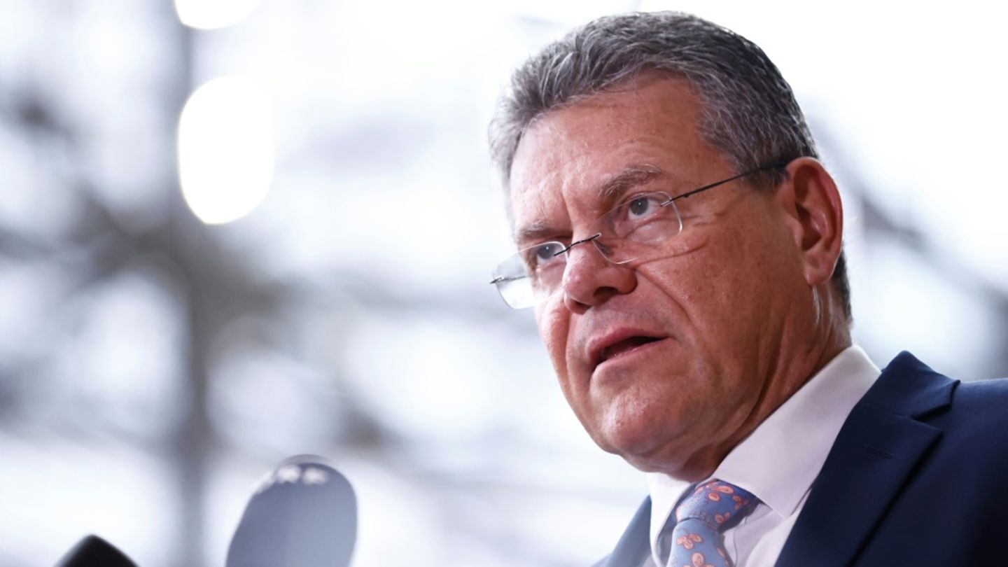 EU-Handelskommissar Sefcovic im Mai 2025 in Brüssel