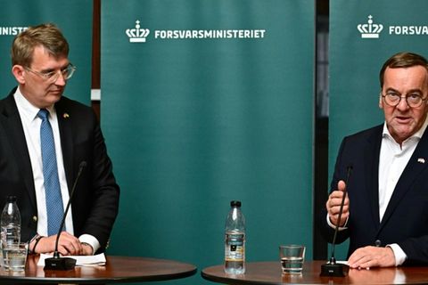 Pistorius (r.) und Lund Poulsen in Kopenhagen