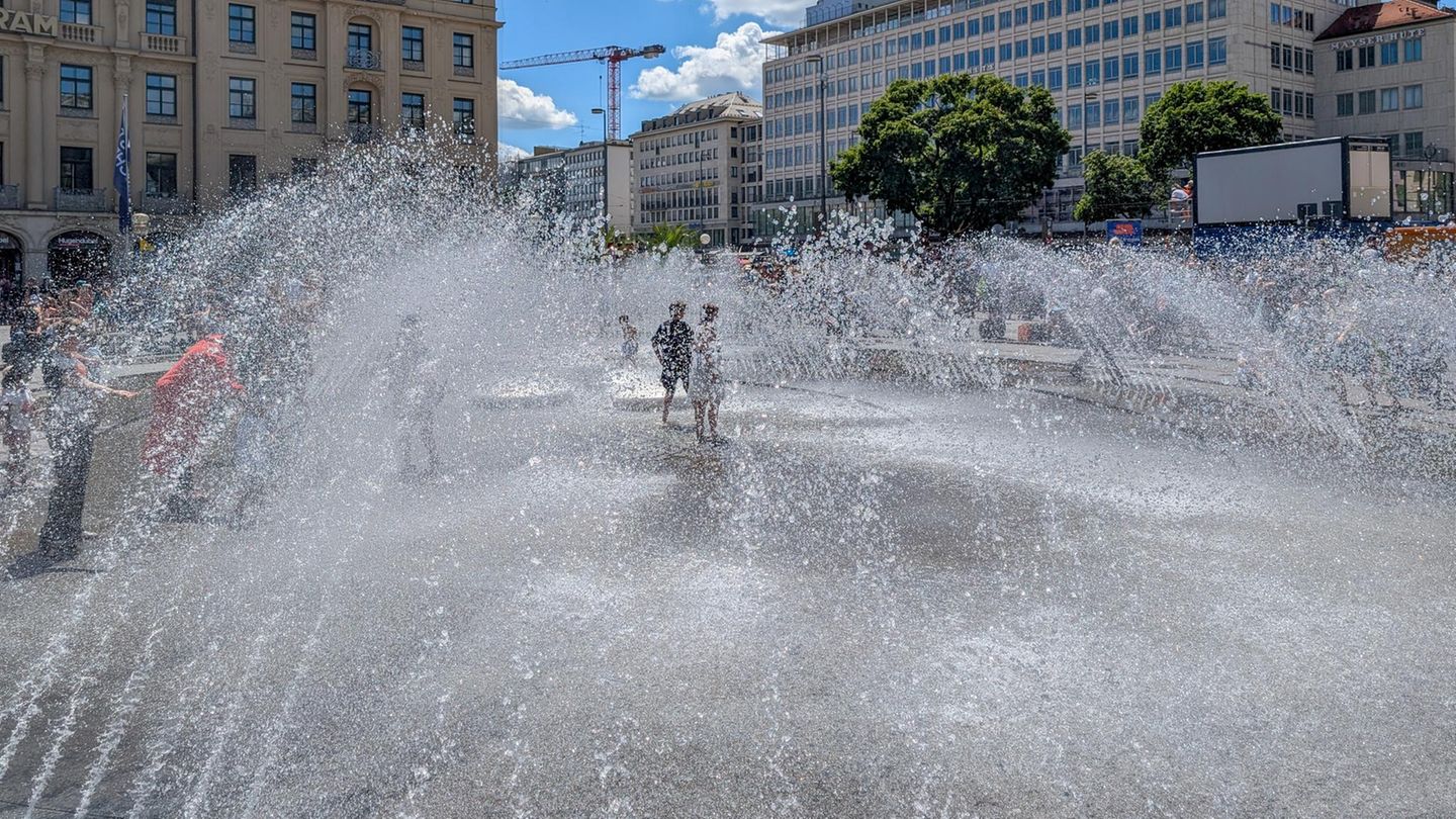 Kühles Nass am Münchener Karlsplatz