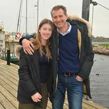 Hensel mit Tochter Johanna in Dänemark