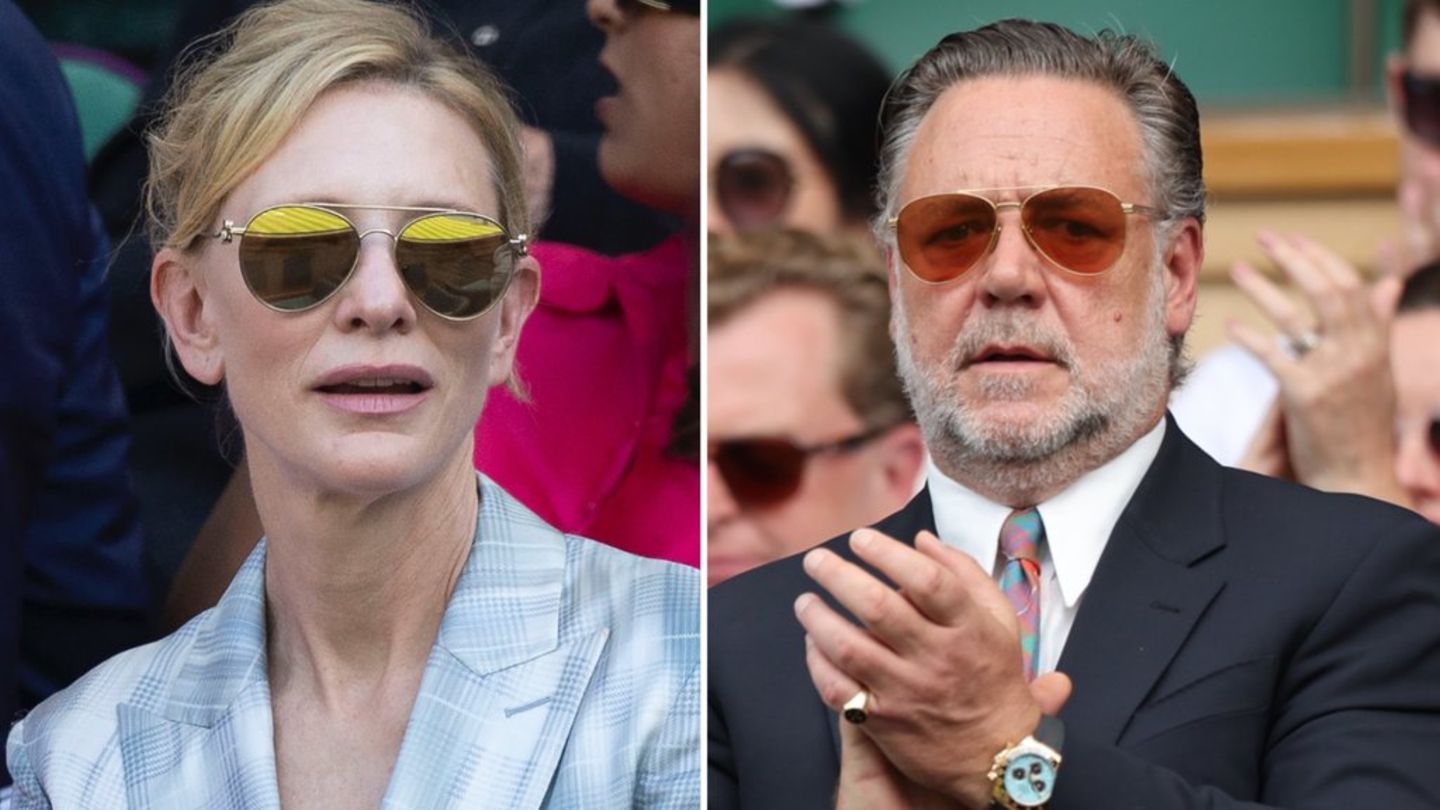 Day two in Wimbledon: Cate Blanchett and Russell Crowe fever
