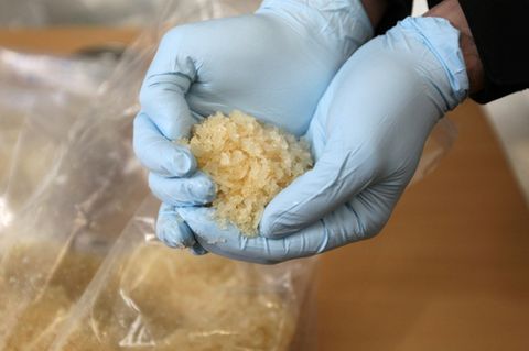 Beschlagnahmtes Crystal Meth in Wiesbaden 2014