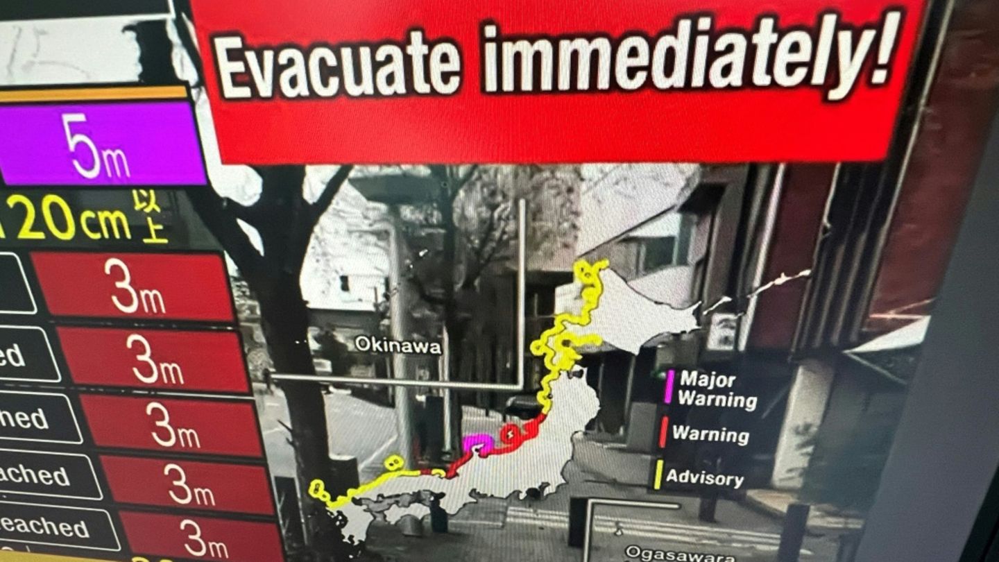Tsunami-Warnung bei früherem Beben im Fernsehen
