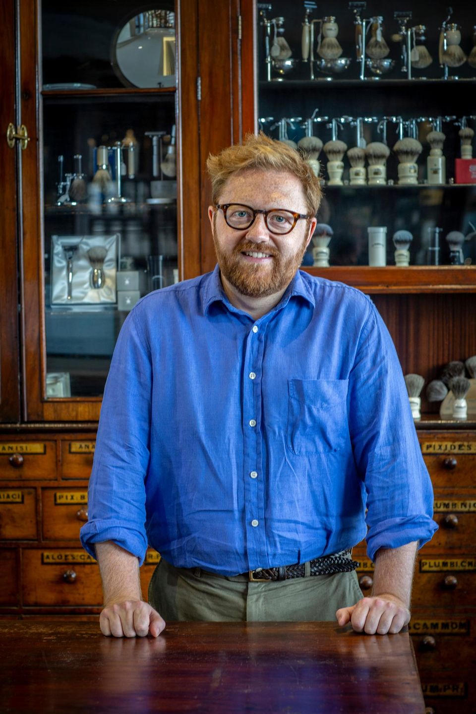 The man of a thousand brushes and tinctures: Julian Moore is the owner of Dr Harris 