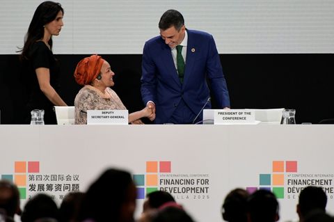 UN-Vize-Generalsekretärin Mohammed und Spaniens Regierungschef Sánchez