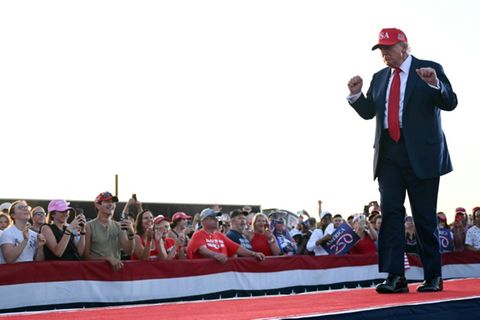 Trump bei einer Kundgebung in Iowa