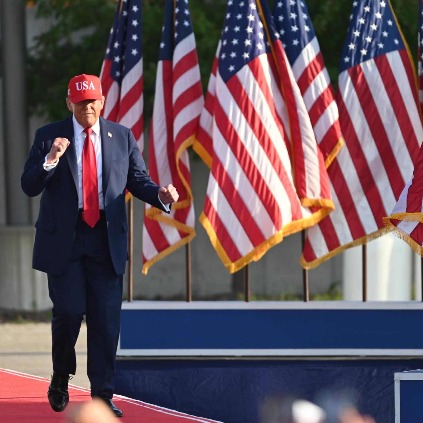 Donald Trump in Partylaune