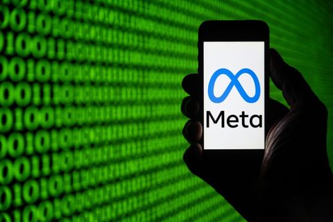 Meta-Logo auf einem Smartphone