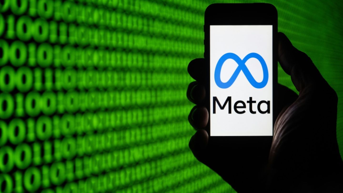 Meta-Logo auf einem Smartphone