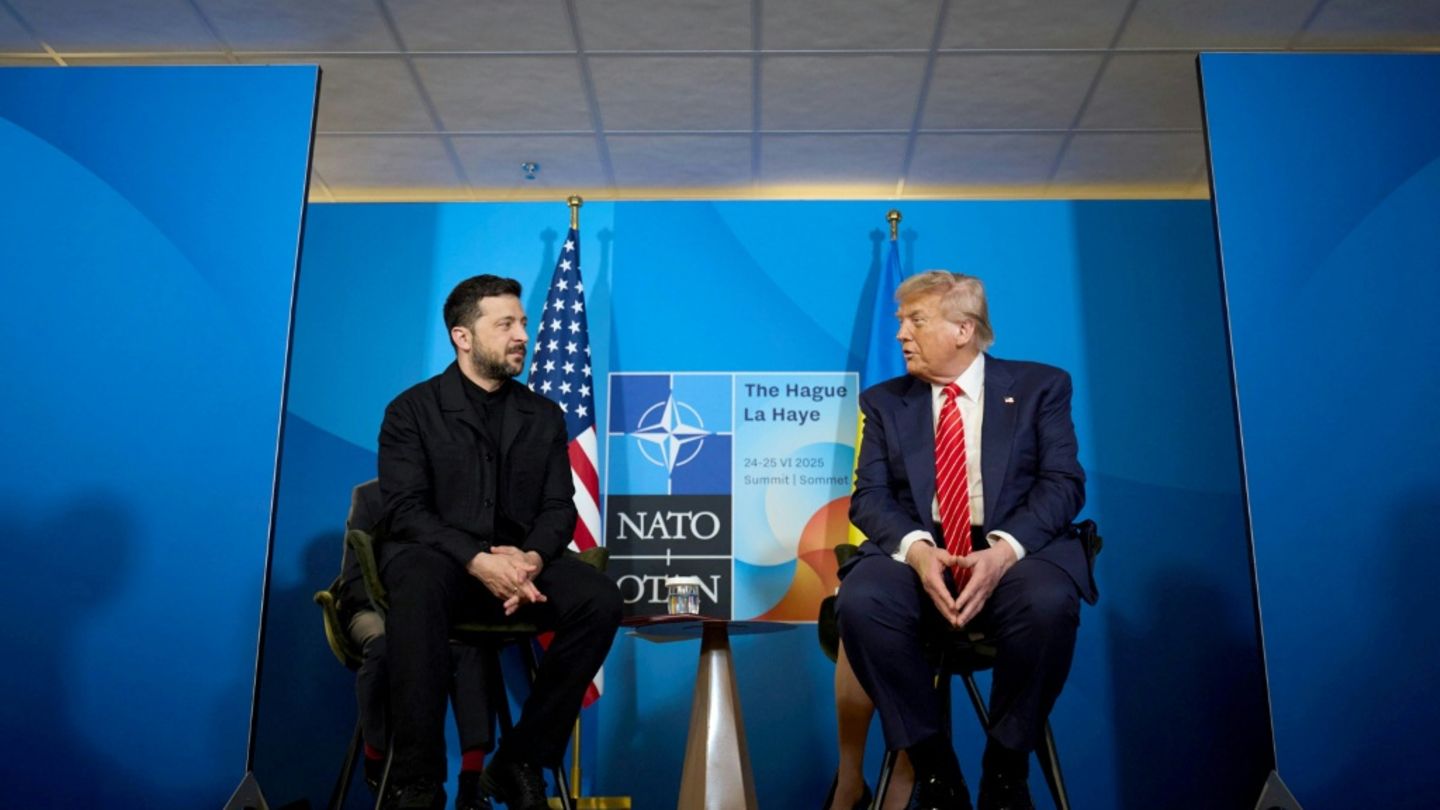 Wolodymyr Selenskyj und Donald Trump beim Nato-Gipfel