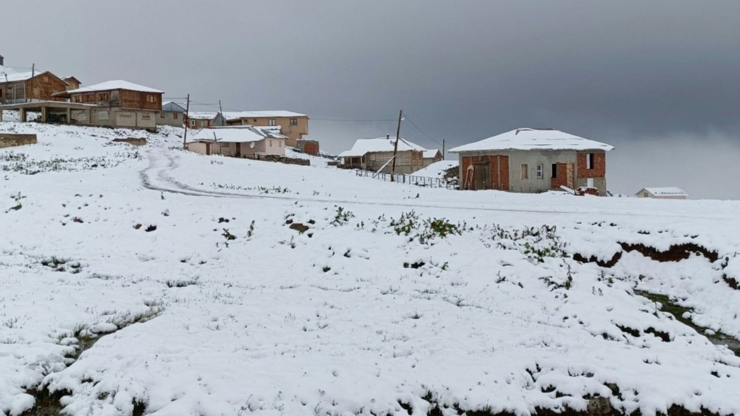 Schnee im Nordosten der Türkei
