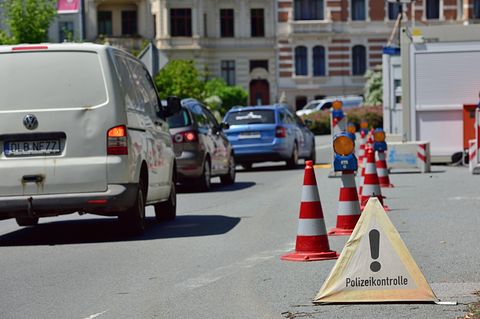 Eine Grenzkontrolle im sächsischen Görlitz