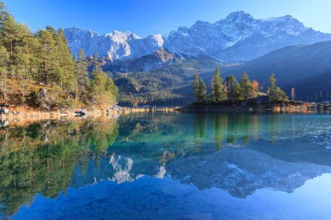 Der Eibsee in Oberbayern
