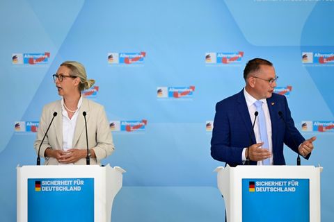 AfD-Fraktionsvorsitzende Weidel und Chrupalla