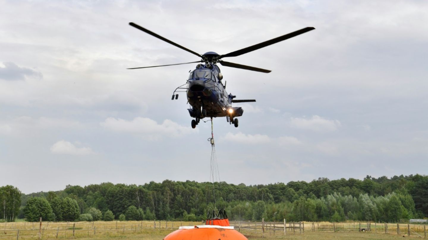 Löschhubschrauber bei einem früheren Einsatz