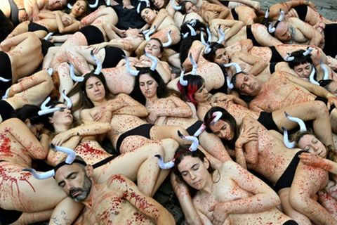 Nackter Protest
