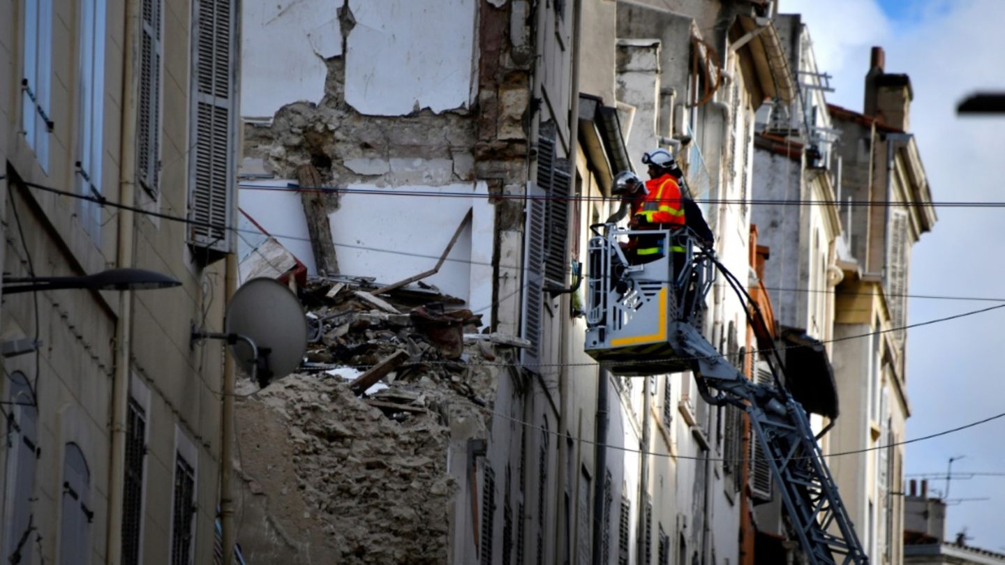 Eingstürzte Wohnhäuser in Marseille