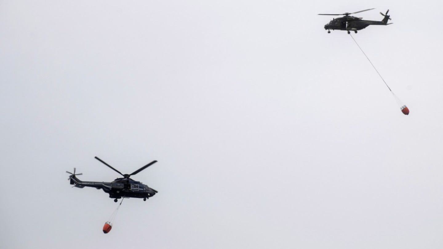 Löschhubschrauber bei einem früheren Einsatz