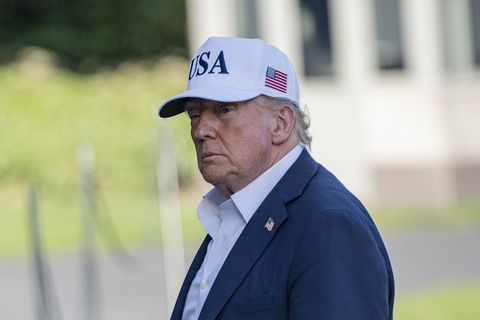 Donald Trump bei seiner Ankunft am Weißen Haus