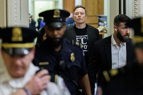 Milliardär mit großen politischen Ambitionen: Elon Musk im Kapitol im Washington