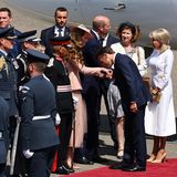 Emmanuel Macron begrüßt Kate