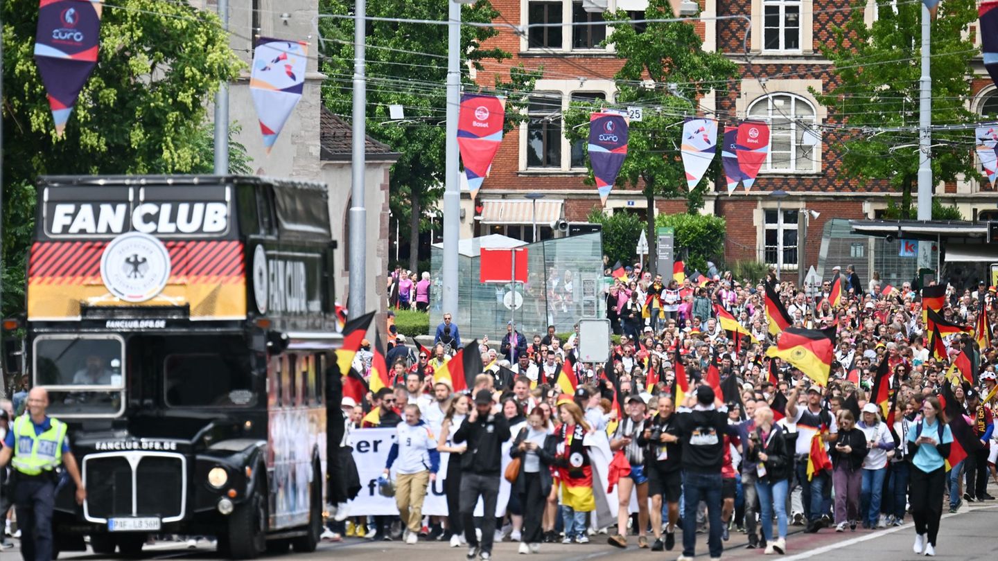 Game against Denmark: Record rank of German fans at the European Championship game in Basel