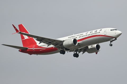 Eine 737 Max von Shanghai Airlines