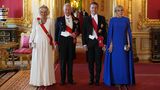 Königin Camilla, König Charles III., Emmanuel Macron und Brigitte Macron