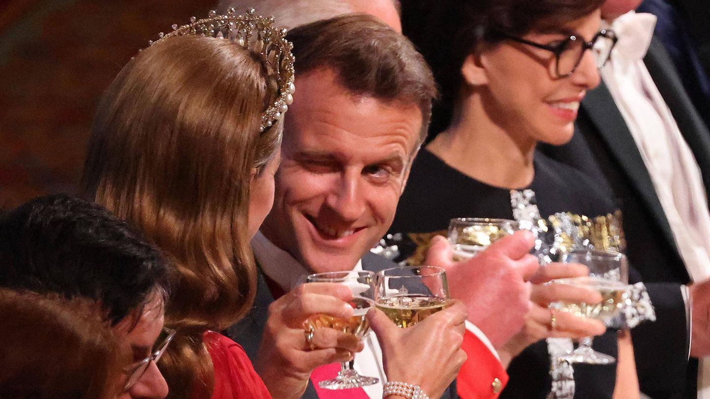 Princess Kate and Emmanuel Macron get on the state banket