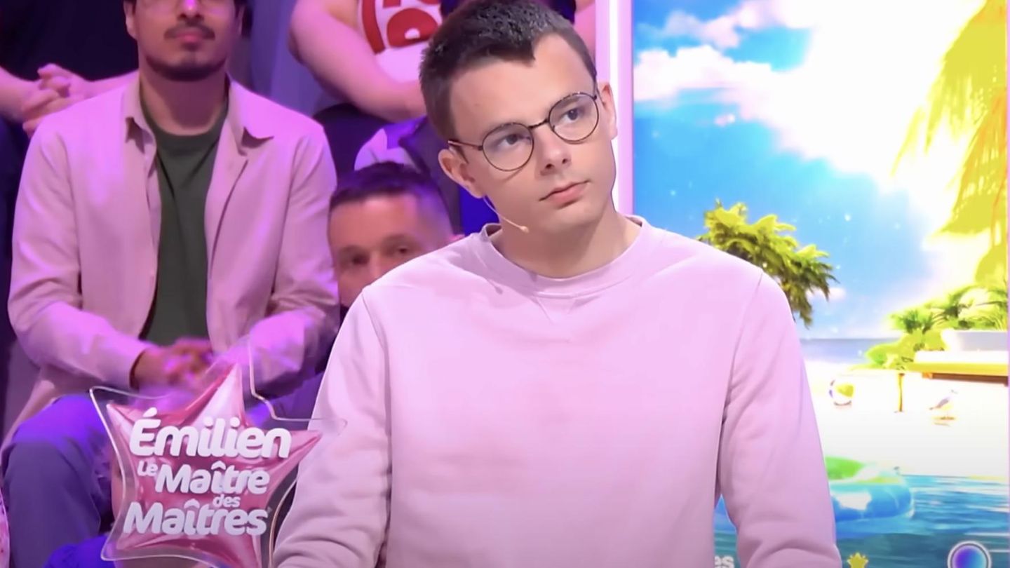 Kandidat Émilien in der Quizshow "Les douze coups de midi"