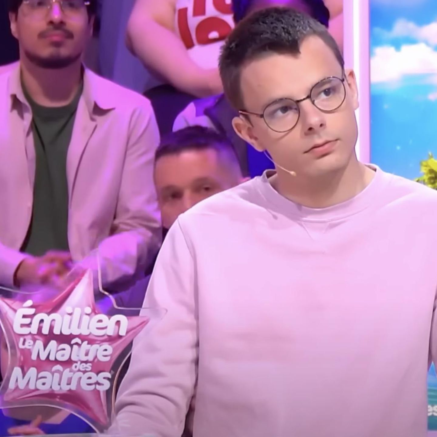 Kandidat Émilien in der Quizshow "Les douze coups de midi"