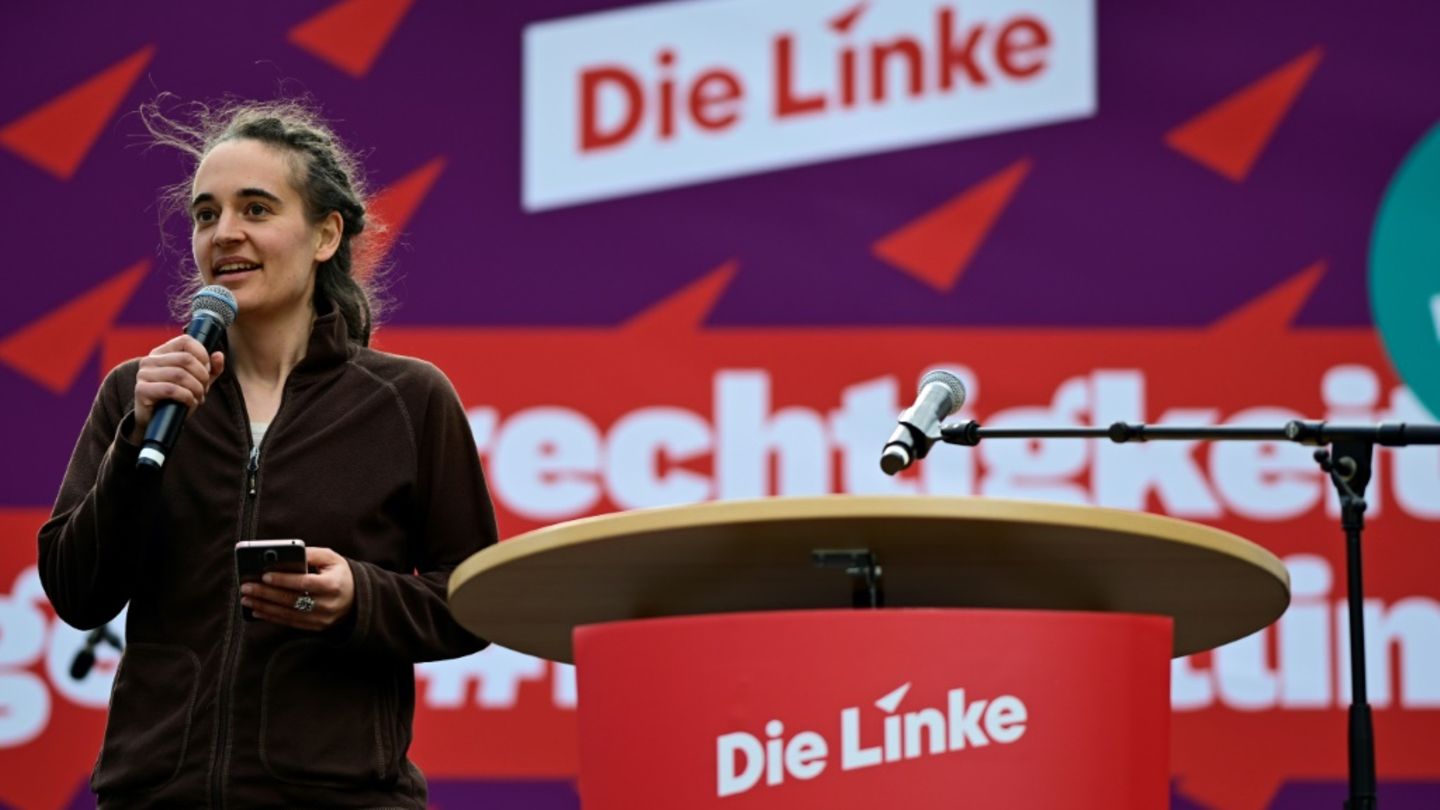 Carola Rackete bei einer Wahlkampfveranstaltung 2024