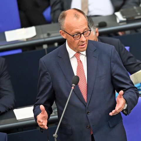 Bundeskanzler Friedrich Merz (CDU) im Deutschen Bundestag