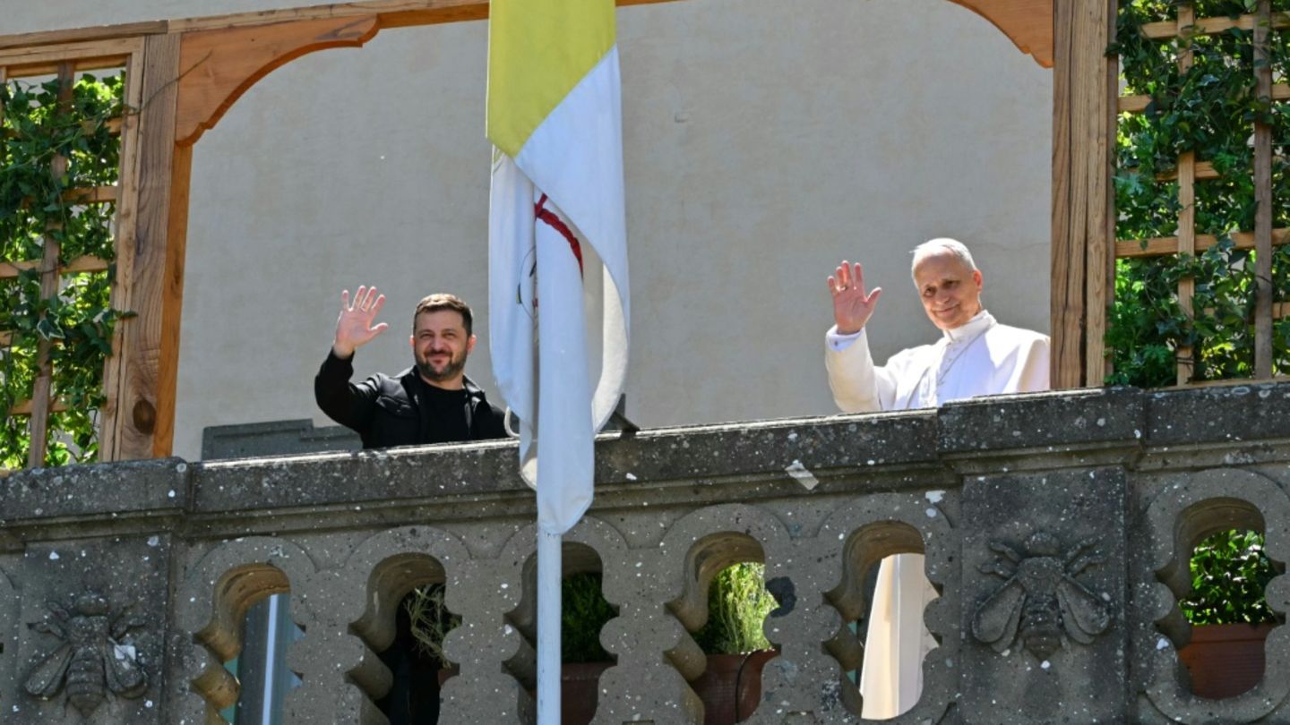 Selensykj und Papst Leo in Castel Gandolfo
