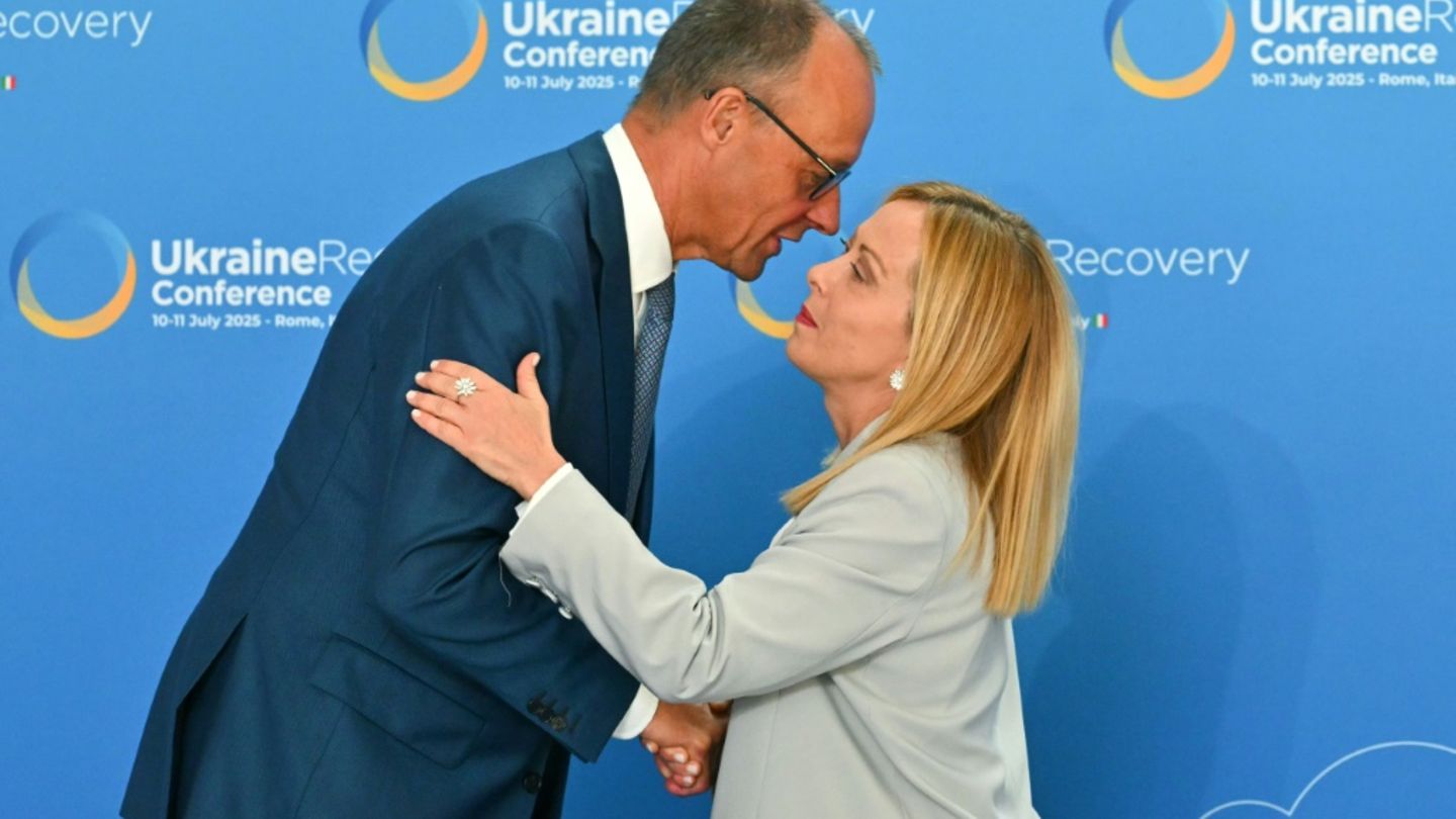 Friedrich Merz und Giorgia Meloni am Donnerstag in Rom