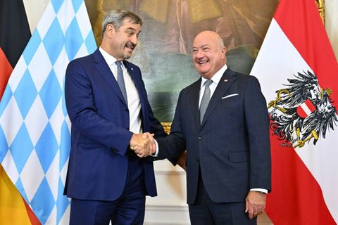 Markus Söder und Christian Stocker in Wien